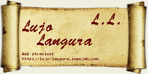 Lujo Langura vizit kartica